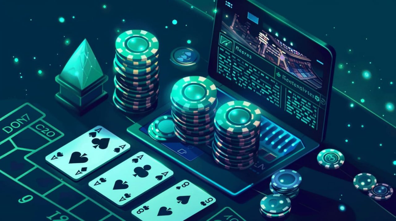 Mesin slot online modern dengan tampilan neon di jituangka